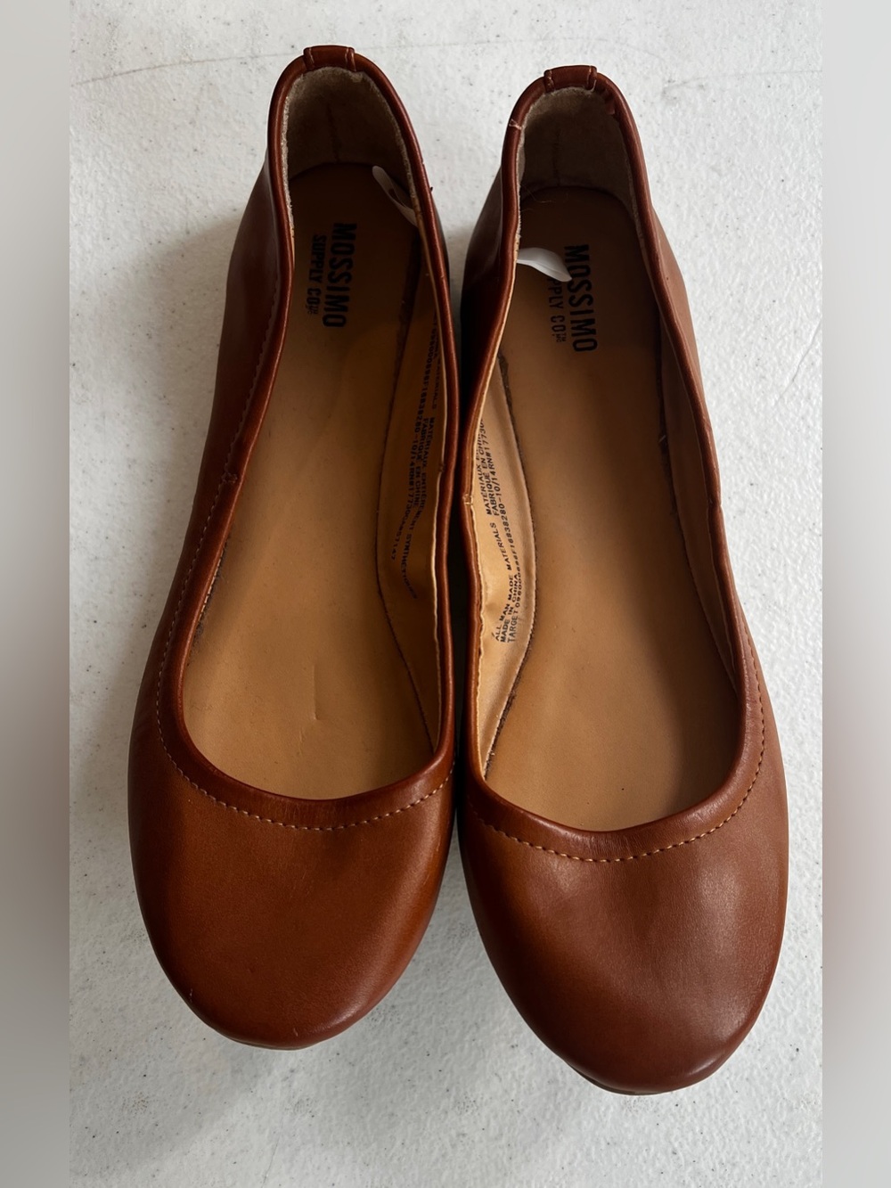 Target Mossimo Brown Leather Ballet Flats